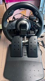 Volante e pedaliera game serafim r1+
