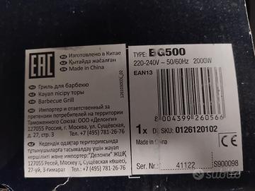  Griglia elettrica De Longhi CB500