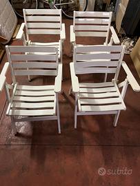 4 Sedie poltroncine legno Foppa Pedretti
