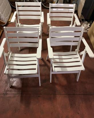 4 Sedie poltroncine legno Foppa Pedretti