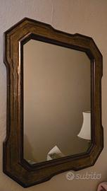 specchio da parete in legno