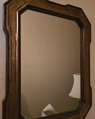 specchio da parete in legno