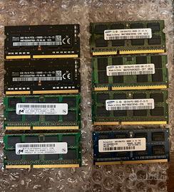 Lotto 35 memorie ram sdram ddr1 ddr2 ddr3 so dimm