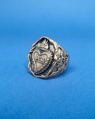 ANELLO "PIETRO FERRANTE" CUORE PGR COLOR ORO