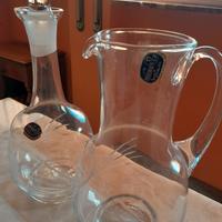 Brocca + Bottiglia CRISTALLO BOHEMIA