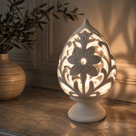 Lampada Pumo Bianca da Tavolo