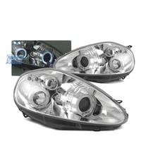 FARI OCCHI ANGEL FIAT GRANDE PUNTO 05-08 CROMATI
