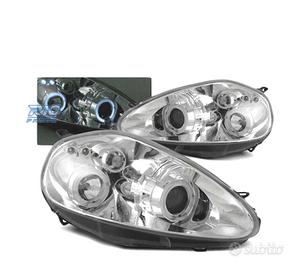 FARI OCCHI ANGEL FIAT GRANDE PUNTO 05-08 CROMATI