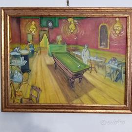 dipinto ad olio ,copia caffè di notte Van Gogh