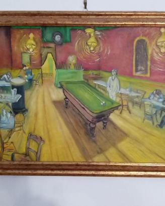 dipinto ad olio ,copia caffè di notte Van Gogh