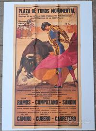 Manifesto Poster 1986 Corrida La Plaza De Toros