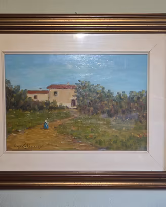 Quadro dipinto a olio paesaggio