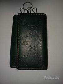 Portachiavi pelle colore verde brand Gucci linea G
