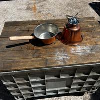 SET PAIOLO E FORNELLETTO IN RAME PER PARAMPAMPOLI