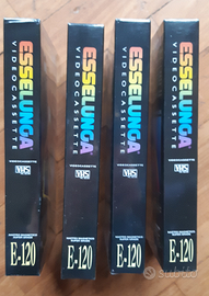 N.4 Videocassette VHS 120 in confezione originale