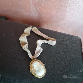 Antico   cammeo   spilla  pendente  girocollo, dim