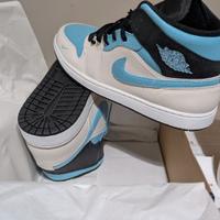 Jordan 1 Mid SE White/Blue - chill black