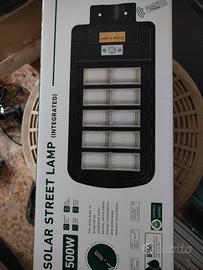 3 luci led solare 500w nuovo incluso supporto luce