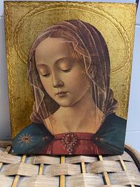 Quadro su tavola in legno Madonna  Ghirlandaio