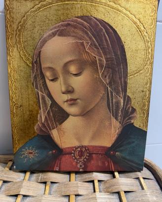 Quadro su tavola in legno Madonna  Ghirlandaio