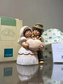 Thun Sposini Ceramica Cuore statuina collezione