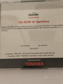  Set CD Ripristino Originale Toshiba Satellite 