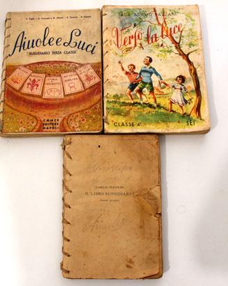 Lotto 3 Sussidiari Scolastici Vintage Anni 20-40