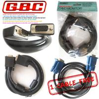 CAVO RAME VGA-SVGA MONITOR 15 PIN 2mt + 1 GRATIS