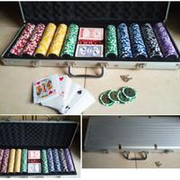 Scatola 500 fiches 2 mazzi carte Poker dadi