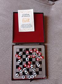 scacchi in miniatura vintage 8x8 in argento 925