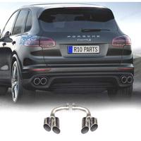 TERMINALI SCARICO PORSCHE CAYENNE 17- LOOK S CROMA
