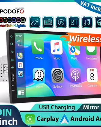 Autoradio Universale 7" HD Touch Screen Podofo