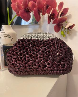 borsa,clutchbag ad uncinetto,borsa fatta a mano