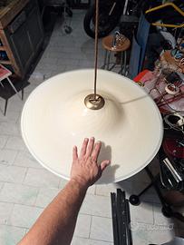 Lampadario a piatto  vetro di Murano anni 70