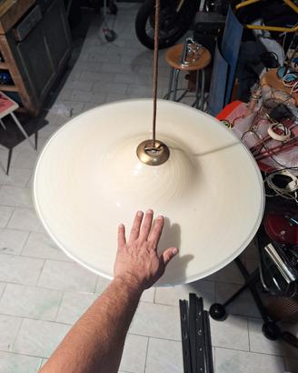 Lampadario a piatto  vetro di Murano anni 70