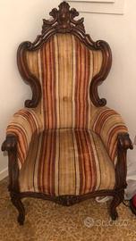 Poltrona  in stile Barocco – fine XIX / inizio XX