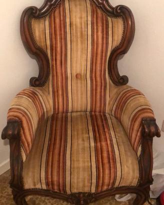 Poltrona  in stile Barocco – fine XIX / inizio XX