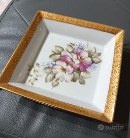 Piattino svuotatasche floreale porcellana Limoges