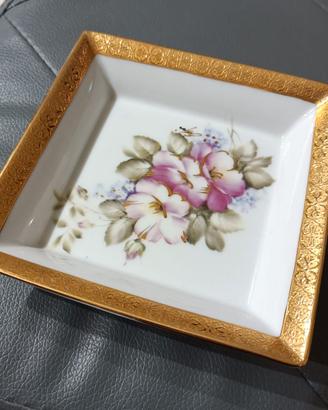 Piattino svuotatasche floreale porcellana Limoges