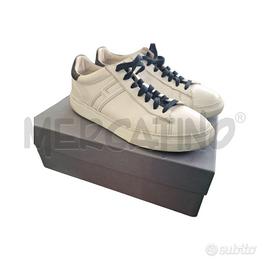 SCARPE U HOGAN PELLE BNC/BLU CON SCATOLA