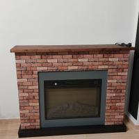 camino elettrico 2200w riscaldante effetto fiamma 