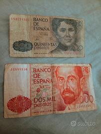monete carta pesetas 