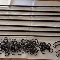 Sette Bastoni per tende e 197 anelli reggitenda