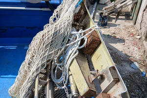 Barca da pesca per le vongole