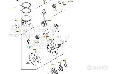 Asse biella Kawasaki KX250 13035034