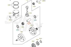 Asse biella Kawasaki KX250 13035034
