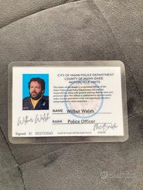 Tesserino Polizia Di Miami Wilbur Walsh