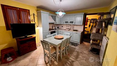 Cucina con frigo e lavastoviglie e forno 
