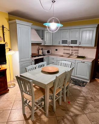 Cucina con frigo e lavastoviglie e forno 