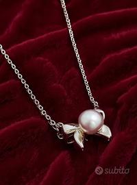 Splendida Collana in Argento 925 con Perla Natural